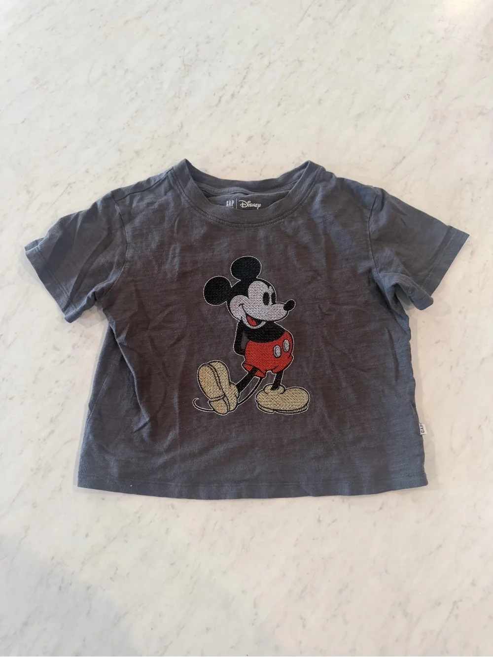 GAP Disney Gray Kids Tee with Vintage Mickey Graphic